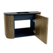 Mondiaz JOYA 63.2cm meuble de toilette - arrondis gauche et droite couleur Dusk - Vasque FAYE position Milieu Sans trou de robinet couleur Urban SW1421682