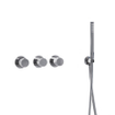 Fortifura Nebbio Badcombinatie-set - thermostaatkraan - wandaansluitbocht met handdouchehouder - metalen doucheslang - ronde handdouche - badvulcombinatie - chroom SW1238015