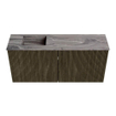 Mondiaz JOYA-DLUX 90cm toiletmeubel - kleur Shadow - Wastafel FAYE positie Links Zonder kraangat kleur Sombra. SW1425206