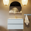 Mondiaz VICA-DLUX Ensemble de meuble de salle de bain - 80cm - meuble sous-vasque argile - 2 tiroirs - lavabo encastré nuage milieu - 1 trou de robinet - version haute 60cm - ostra SW1087155