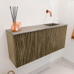 Mondiaz JOYA-DLUX 90cm meuble de toilette - couleur Dusk - Vasque FAYE position Droite Sans trou de robinet couleur Oza. SW1425985