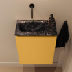 MONDIAZ TURE-DLUX Meuble toilette - 40cm - Ocher - EDEN - vasque Lava - position gauche - sans trou de robinet SW1103904