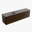 Mondiaz CIRO-DLUX Badkamermeubelset - 190x45x50cm - Solid surface wastafel Sombra - 1 wasbak Links - zonder kraangaten - 4 lades - Walnut SW1530793