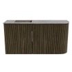 Mondiaz JOYA-DLUX Meuble de salle de bains 81.6cm - arrondi droit couleur Shadow - Vasque FAYE position Gauche 1 trou de robinet couleur Oza SW1425060