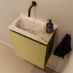 MONDIAZ TURE-DLUX Meuble toilette - 40cm - Oro - EDEN - vasque Frappe - position gauche - sans trou de robinet SW1102904