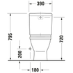 Duravit Starck 3 closet staand 370x430x655mm diepspoel wit TWEEDEKANS OUT14206