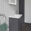 Duravit ME by Starck lave-mains pour meuble 43x30cm avec 1 trou de robinet à droite avec trop-plein avec WonderGliss blanc SW84169