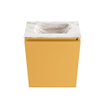 MONDIAZ TURE-DLUX Meuble toilette - 40cm - Ocher - EDEN - vasque Frappe - position centrale - sans trou de robinet SW1102852