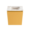 MONDIAZ TURE-DLUX meuble WC 40 cm Ocher. Lavabo EDEN Frappe position milieu. Sans trou de robinet. SW1102852