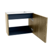 Mondiaz JOYA 50cm toiletmeubel - kleur Dusk - Wastafel FAYE positie Rechts Zonder kraangat kleur Talc. SW1421584