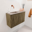 Mondiaz JOYA-DLUX 71.6cm toiletmeubel - ronding rechts kleur Dusk - Wastafel FAYE positie Links Zonder kraangat kleur Saba. SW1426081