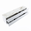 MONDIAZ VICA-DLUX Ensemble meuble de salle de bains - 200cm - meuble bas talc - 4 tiroirs - lavabo encastré cloud à droite - sans trous de robinet - version haute 60cm - frape SW1088628