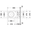 Duravit Starck 3 closet staand 370x430x655mm diepspoel wit TWEEDEKANS OUT14206