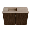 Mondiaz JOYA-DLUX 60cm meuble de salle de bains - couleur Walnut - Vasque FAYE position Gauche 1 trou de robinet couleur Saba. SW1424641