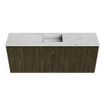 Mondiaz JOYA-DLUX 100cm meuble de salle de bains - couleur Shadow - Vasque FAYE position Milieu Sans trou de robinet couleur Opalo. SW1422922