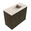 Mondiaz JOYA-DLUX Meuble de toilette 50cm - couleur Shadow - Vasque FAYE position Droite 1 trou de robinet couleur Meli SW1424867
