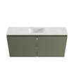 MONDIAZ TURE-DLUX Meuble toilette - 100cm - Army - EDEN - vasque Opalo - position centrale - 1 trou de robinet SW1104189