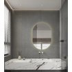 Saniclass Shine Miroir de salle de bains - 50x80cm - ovale - installation horizontale / verticale - éclairage LED indirect - Chauffage miroir - Infrarouge SW1152326