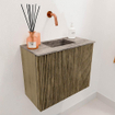 Mondiaz JOYA-DLUX 50cm toiletmeubel - kleur Dusk - Wastafel FAYE positie Midden Zonder kraangat kleur Oza. SW1425959