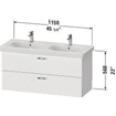 Duravit XBase Meuble sous lavabo 120x45.8x56cm Poignée standard avec softclose panneau de particules Graphite Mat SW444534