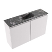 MONDIAZ TURE-DLUX Meuble toilette - 80cm - Cale - EDEN - vasque Lava - position centrale - sans trou de robinet SW1103701