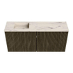 Mondiaz JOYA-DLUX 90cm toiletmeubel - kleur Shadow - Wastafel FAYE positie Links Zonder kraangat kleur Nata. SW1424961