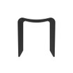 ZEZA Solid Tabouret de douche - 40x30x43 cm - solid surface - noir mat SW1182665