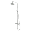 Hotbath Buddy ensemble de douche pluie thermostatique pomme de douche ronde 20cm douchette ronde 3 jets chrome SW18643