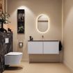 MONDIAZ TURE-DLUX meuble WC 120 cm Cale. EDEN lavabo Lava position centrale. Sans trou de robinet. SW1103753