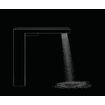 Hansgrohe AXOR MyEdition Robinet de lavabo 230 1 trou avec verre noir, bonde push open et saillie 19.6cm chrome SW241674