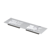 INK Post wastafel - 160x45x1cm - 2 wasbakken - 0 kraangaten - keramiek Statuario glans SW693516