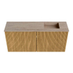 Mondiaz JOYA-DLUX 90cm toiletmeubel - kleur Oak - Wastafel FAYE positie Rechts 1 kraangat kleur Saba. SW1424191