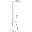 Hansgrohe Raindance Select E300 showerpipe: avec Showertablet 300 robinet thermostatique apparent avec douchette 3 jets et douche de tête 3 jets blanc/chrome 0452234