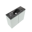 MONDIAZ TURE-DLUX Meuble toilette - 60cm - Greey - EDEN - vasque Lava - position centrale - sans trou de robinet SW1103801