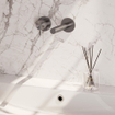 BRAUER Brushed Edition Wastafelmengkraan inbouw - rechte uitloop rechts - hendel kort smal - inclusief inbouwdeel - model B2 PVD - geborsteld RVS SW716062