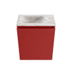 MONDIAZ TURE-DLUX Meuble toilette - 40cm - Fire - EDEN - vasque Glace - position gauche - 1 trou de robinet SW1103283