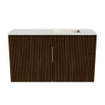 Mondiaz JOYA-DLUX 70cm toiletmeubel - kleur Walnut - Wastafel FAYE positie Rechts 1 kraangat kleur Ostra. SW1422591