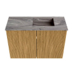 Mondiaz JOYA-DLUX Meuble de toilette 60cm - couleur Chêne - Vasque FAYE position Droite 1 trou de robinet couleur Sombra. SW1424229