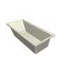 Xenz Kristal Ligbad - 170x75x48 - afvoer Midden - acryl - pergamon SW378446