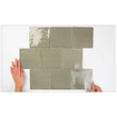 SAMPLE Ceralto Nordico Line Carreau mural 13x13cm 8.5mm pâte blanche Verde SW914459