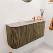 Mondiaz JOYA-DLUX 93.2cm toiletmeubel - ronding links en rechts kleur Dusk - Wastafel FAYE positie Midden 1 kraangat kleur Opalo. SW1423349