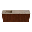 Mondiaz JOYA-DLUX 100cm meuble de salle de bains - couleur Ruby - Vasque FAYE position Gauche 1 trou de robinet couleur Arena. SW1425295