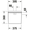 DuravitD-Neoduoblokreservoir + binnenwerk v. aansluiting links of rechts39.5X18X36cmdualflush m. WGwit SW640406