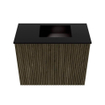 Mondiaz JOYA 50cm toiletmeubel - kleur Shadow - Wastafel FAYE positie Rechts 1 kraangat kleur Urban. SW1421486
