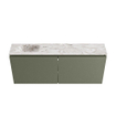 MONDIAZ TURE-DLUX Meuble toilette - 120cm - Army - EDEN - vasque Glace - position gauche - 1 trou de robinet SW1103145