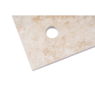 Saniclass Travertine plan sous vasque - 60x46cm - 1 trou de robinet - 1 découpe pour le siphon - pierre naturelle marbrée SW1242426