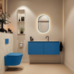 MONDIAZ TURE-DLUX Meuble toilette - 120cm - Jeans - EDEN - vasque Ostra - position centrale - 1 trou de robinet SW1104919