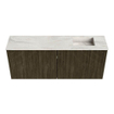 Mondiaz JOYA-DLUX 100cm meuble de salle de bains - couleur Shadow - Vasque FAYE position Droite 1 trou de robinet couleur Ostra. SW1423026