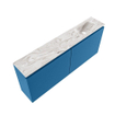 MONDIAZ TURE-DLUX meuble de toilettes 120 cm Jeans. EDEN lavabo Glace position droite. Avec 1 trou de robinet. SW1103323