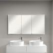 Villeroy & Boch My View Now armoire de toilette - avec 3 portes avec éclairage LED et éclairage de lavabo 140x75x16.8cm - avec interrupteur marche/arrêt SW701121